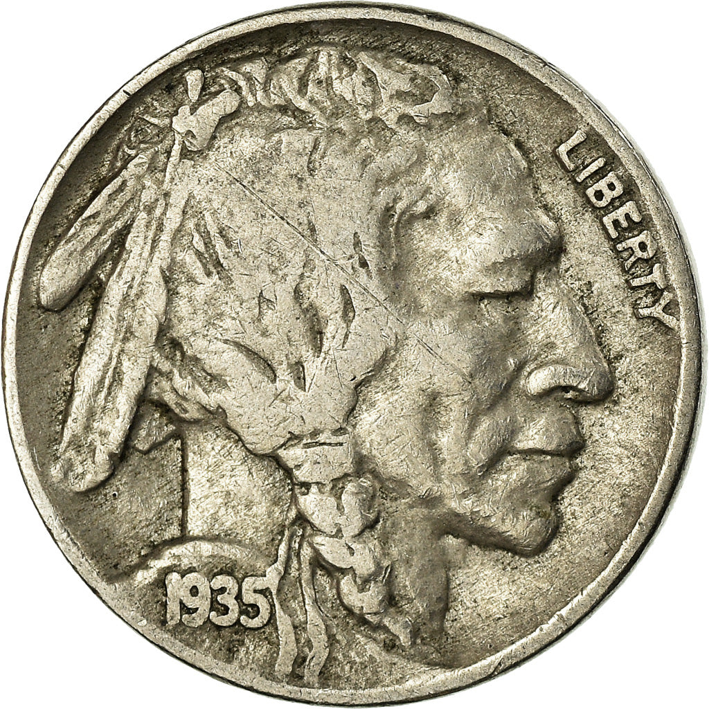 Munten, Verenigde Staten, Buffalo Nickel, 5 Cents, 1935, U.S. Mint