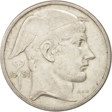 Belgium, 50 Francs, 50 Frank, 1951, EF(40-45), Silver, KM:136.1