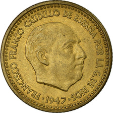 Moneta, Spagna, Francisco Franco, caudillo, Peseta, 1952, BB, Alluminio-bronzo