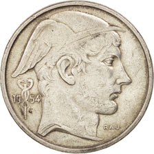 Belgium, 50 Francs, 50 Frank, 1954, EF(40-45), Silver, KM:137