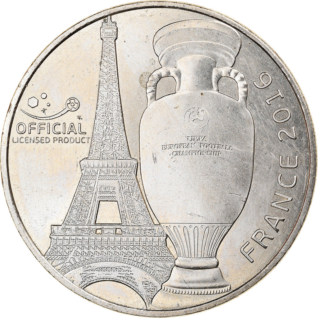 France, Jeton, Football, Euro, Sports & leisure, 2016, MS(64), Cupro-nickel