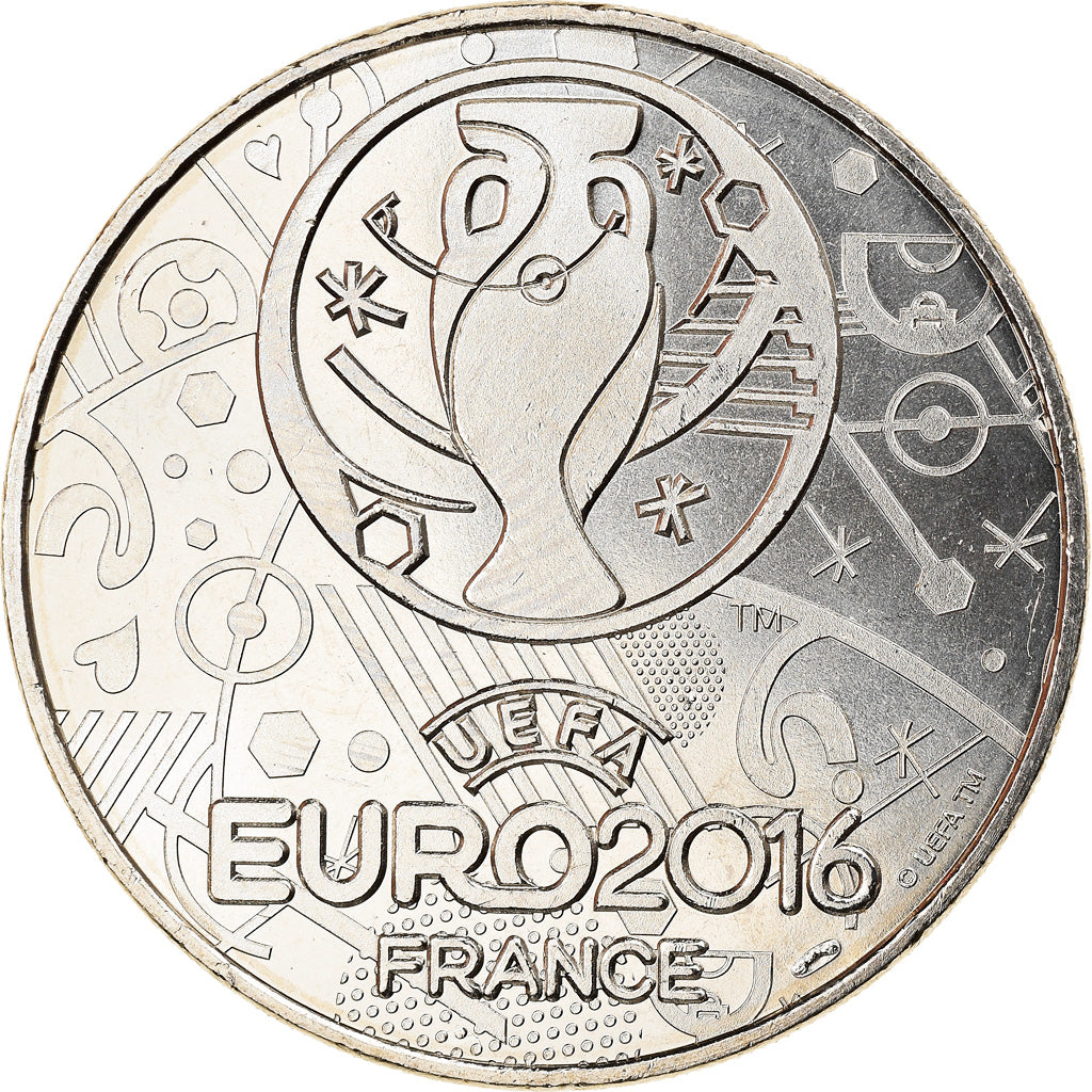 France, Jeton, Football, Euro, Sports & leisure, 2016, MS(64), Cupro-nickel