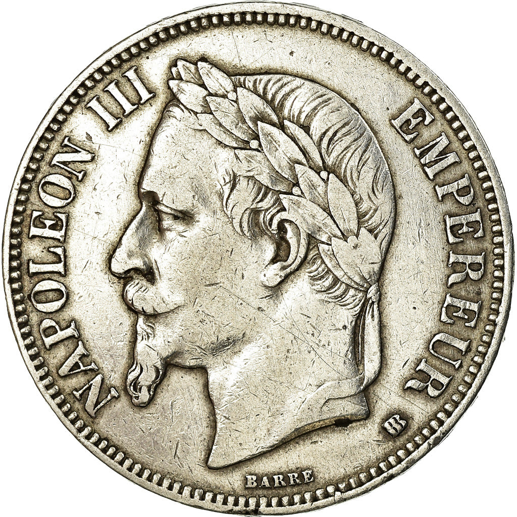 Coin, France, Napoléon III, 5 Francs, 1869, Strasbourg, VF(30-35), Silver
