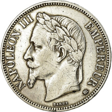 Coin, France, Napoléon III, 5 Francs, 1869, Strasbourg, VF(30-35), Silver