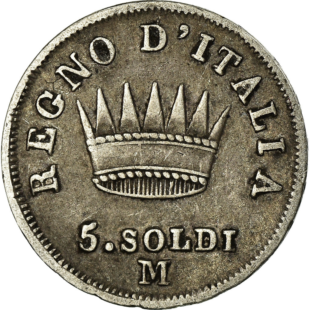 Coin, ITALIAN STATES, KINGDOM OF NAPOLEON, Napoleon I, 5 Soldi, 1813, Milan