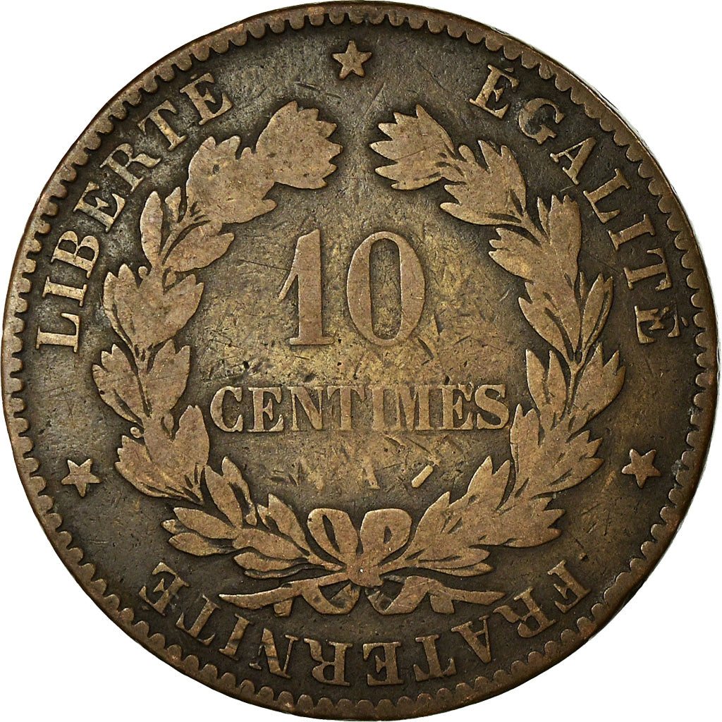 Monnaie, France, Cérès, 10 Centimes, 1883, Paris, TB, Bronze, KM:815.1