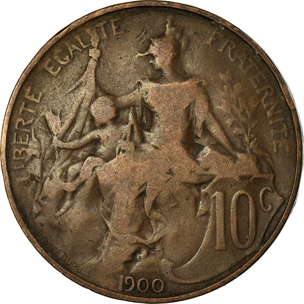 Coin, France, Dupuis, 10 Centimes, 1900, Paris, VF(30-35), Bronze, KM:843