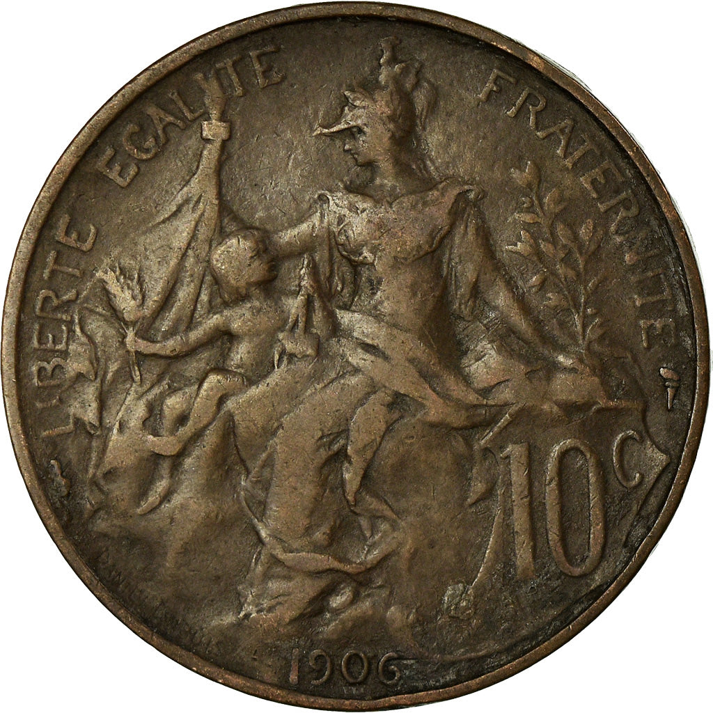 Monnaie, France, Dupuis, 10 Centimes, 1906, Paris, TB+, Bronze, Gadoury:277