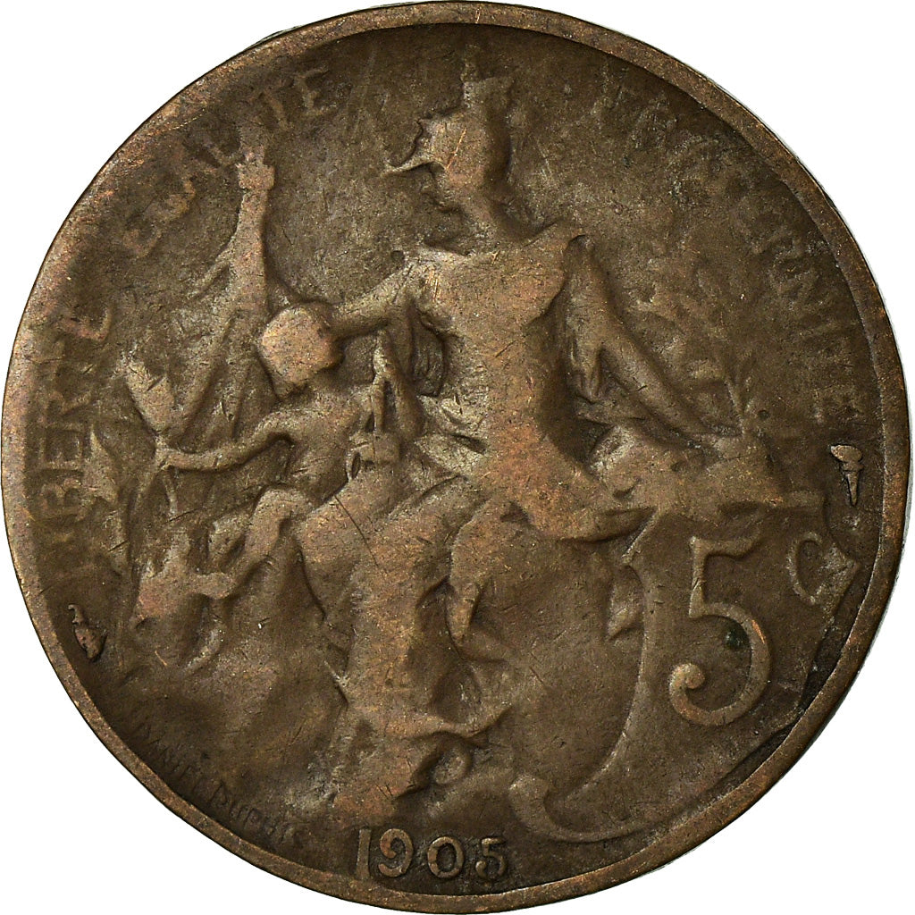 Coin, France, Dupuis, 5 Centimes, 1905, Paris, VF(30-35), Bronze, KM:842