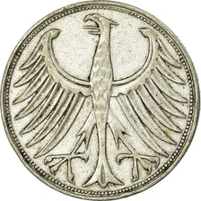 Coin, GERMANY - FEDERAL REPUBLIC, 5 Mark, 1951, Stuttgart, VF(30-35), Silver