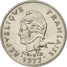 New Caledonia, 10 Francs, 1977, Paris, AU(50-53), Nickel, KM:11