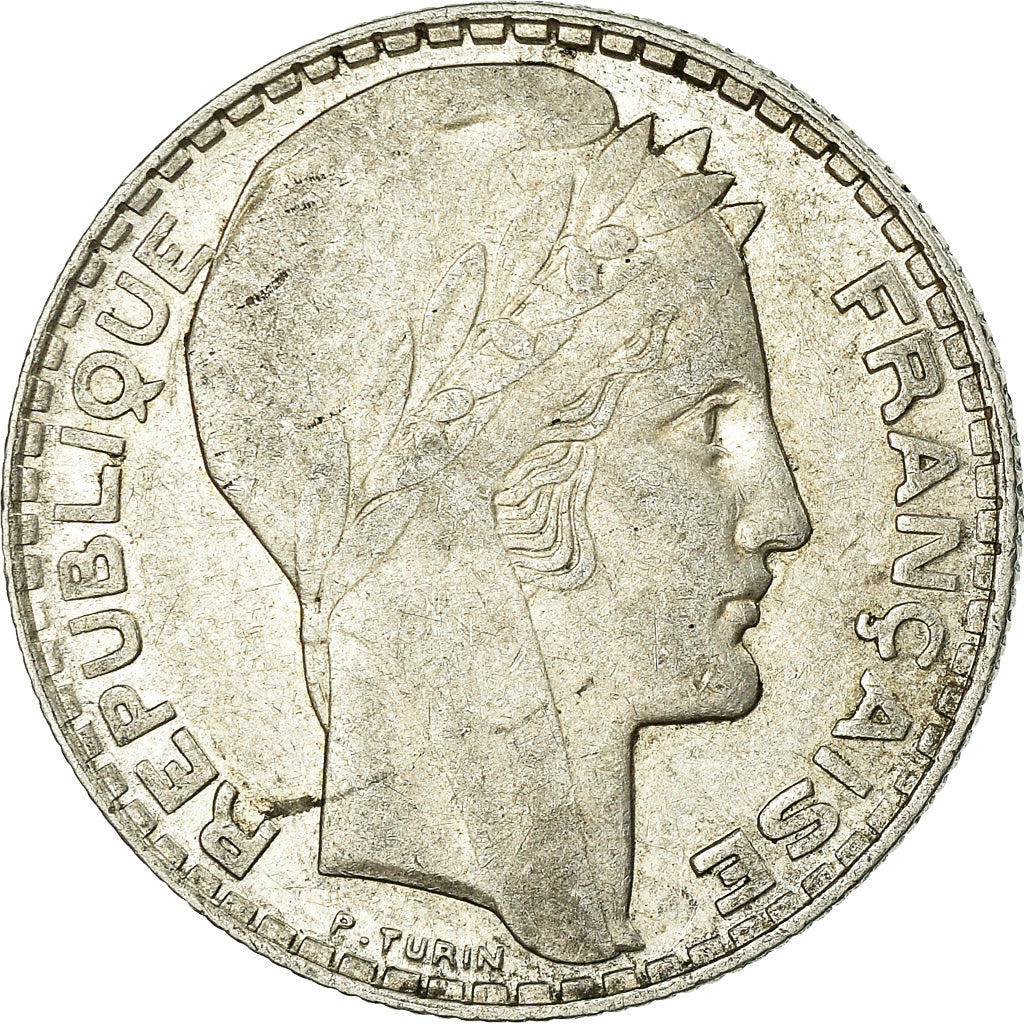 Coin, France, Turin, 10 Francs, 1938, Paris, EF(40-45), Silver, KM:878
