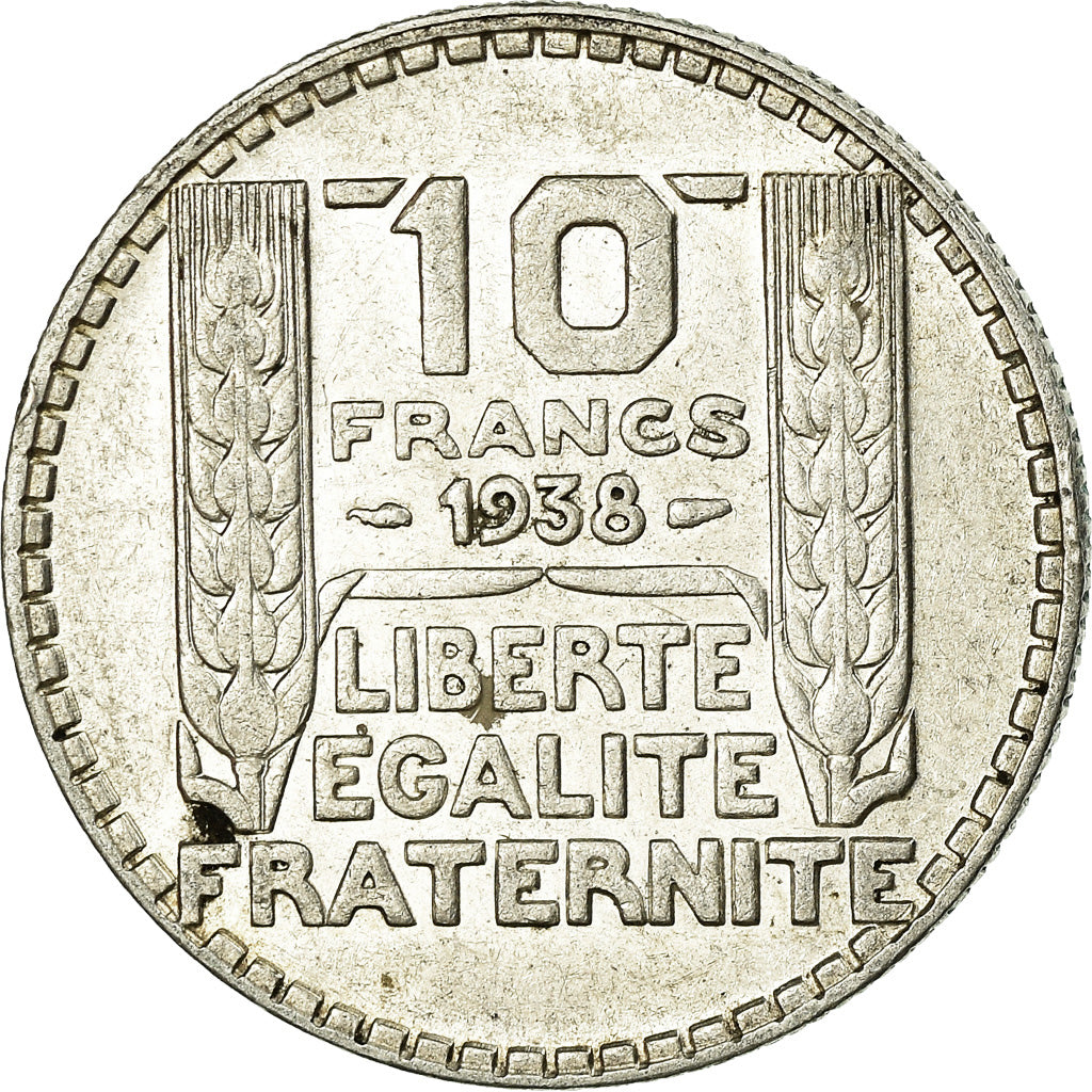 Coin, France, Turin, 10 Francs, 1938, Paris, EF(40-45), Silver, KM:878