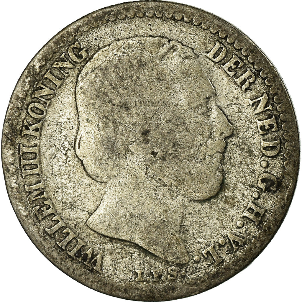 Coin, Netherlands, William III, 10 Cents, 1862, VF(20-25), Silver, KM:80