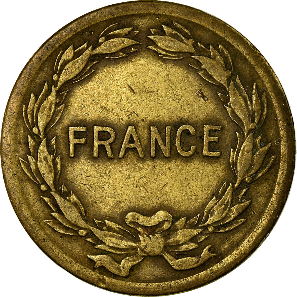 Monnaie, France, France Libre, 2 Francs, 1944, Philadelphie, TB+, Laiton