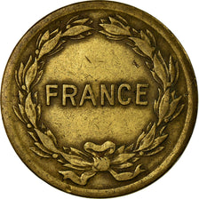 Monnaie, France, France Libre, 2 Francs, 1944, Philadelphie, TB+, Laiton