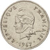 New Caledonia, 10 Francs, 1967, Paris, AU(50-53), Nickel, KM:5