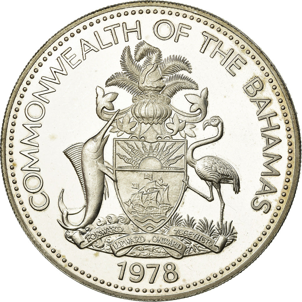 Coin, Bahamas, Elizabeth II, 10 Dollars, 1978, Franklin Mint, Proof, AU(55-58)