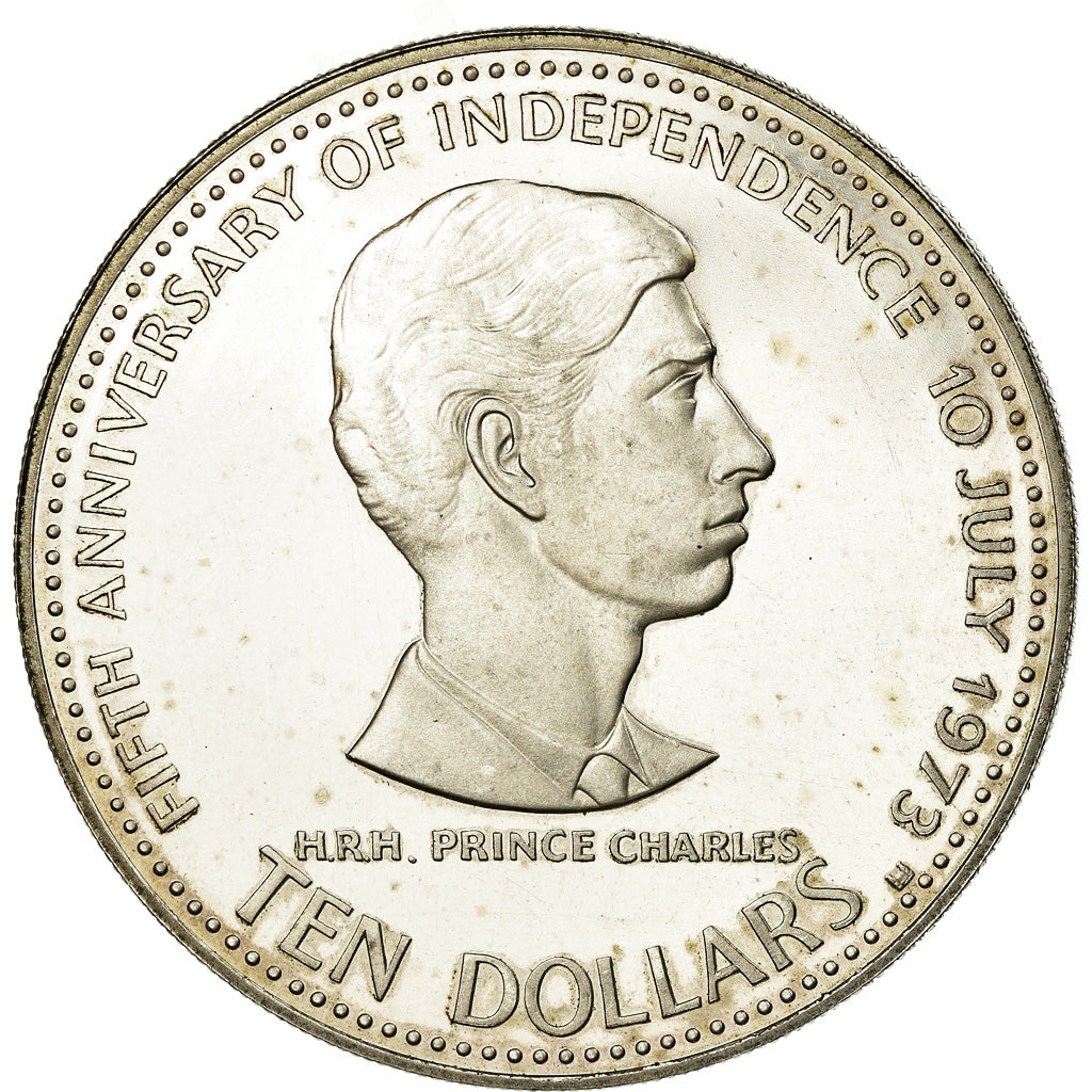 Coin, Bahamas, Elizabeth II, 10 Dollars, 1978, Franklin Mint, Proof, AU(55-58)