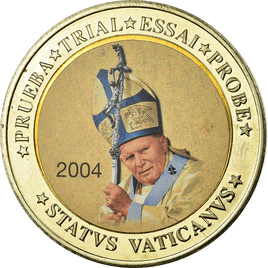Vatican, 10 Euro, Jean-Paul II, 2004, unofficial private coin, TTB, Bi-Metallic