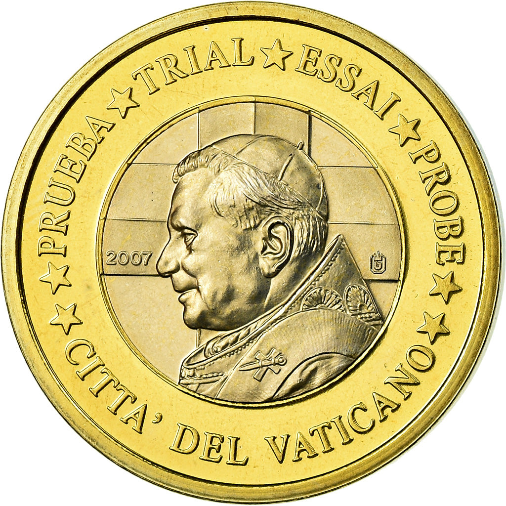 Vatican, Euro, Benoit XVI, 2007, unofficial private coin, MS(65-70), Bi-Metallic