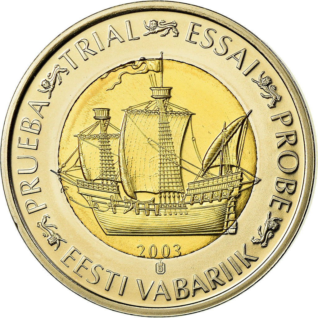 Estonia, 2 Euro, 2003, unofficial private coin, MS(65-70), Bi-Metallic