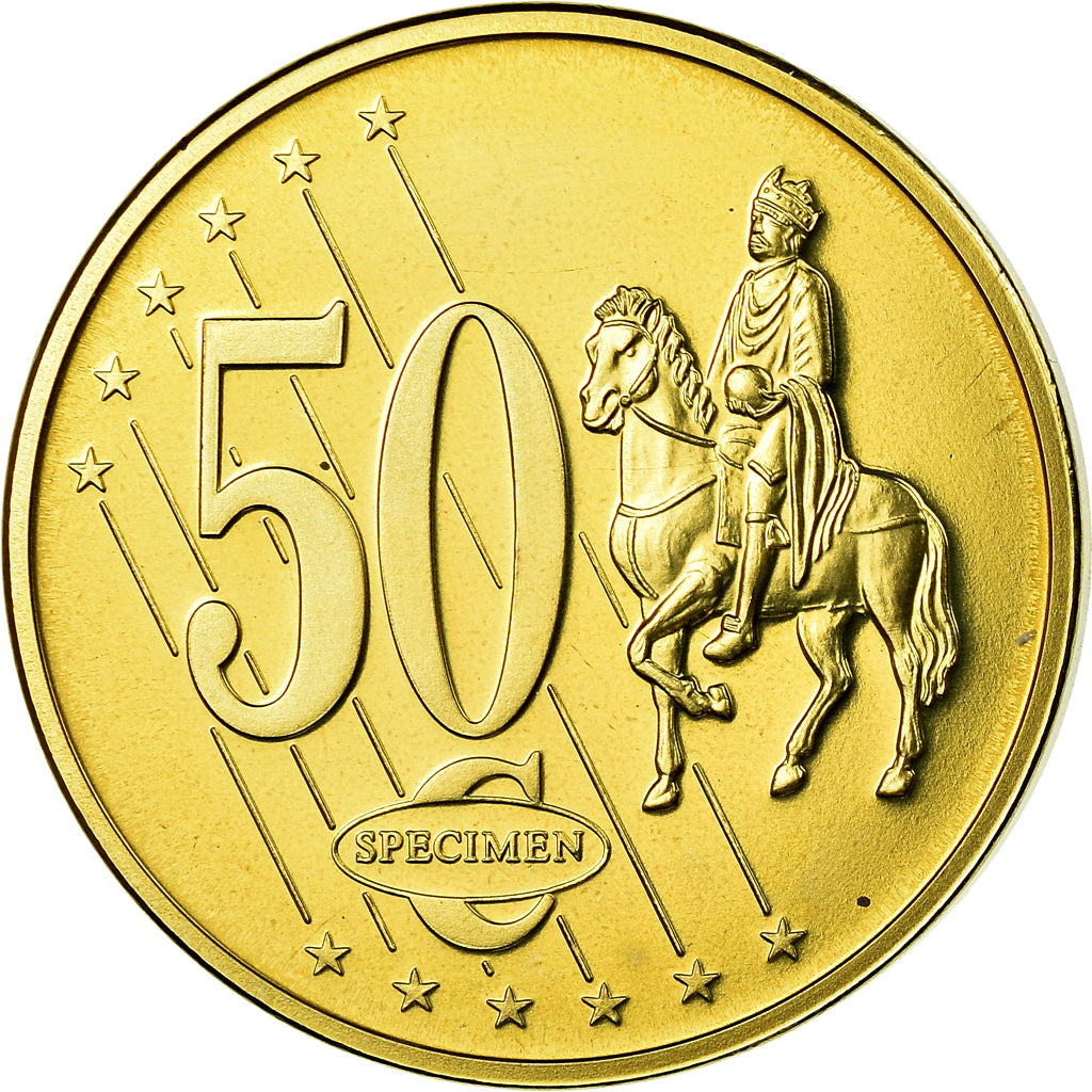 Estonia, 50 Euro Cent, 2003, unofficial private coin, FDC, Latón