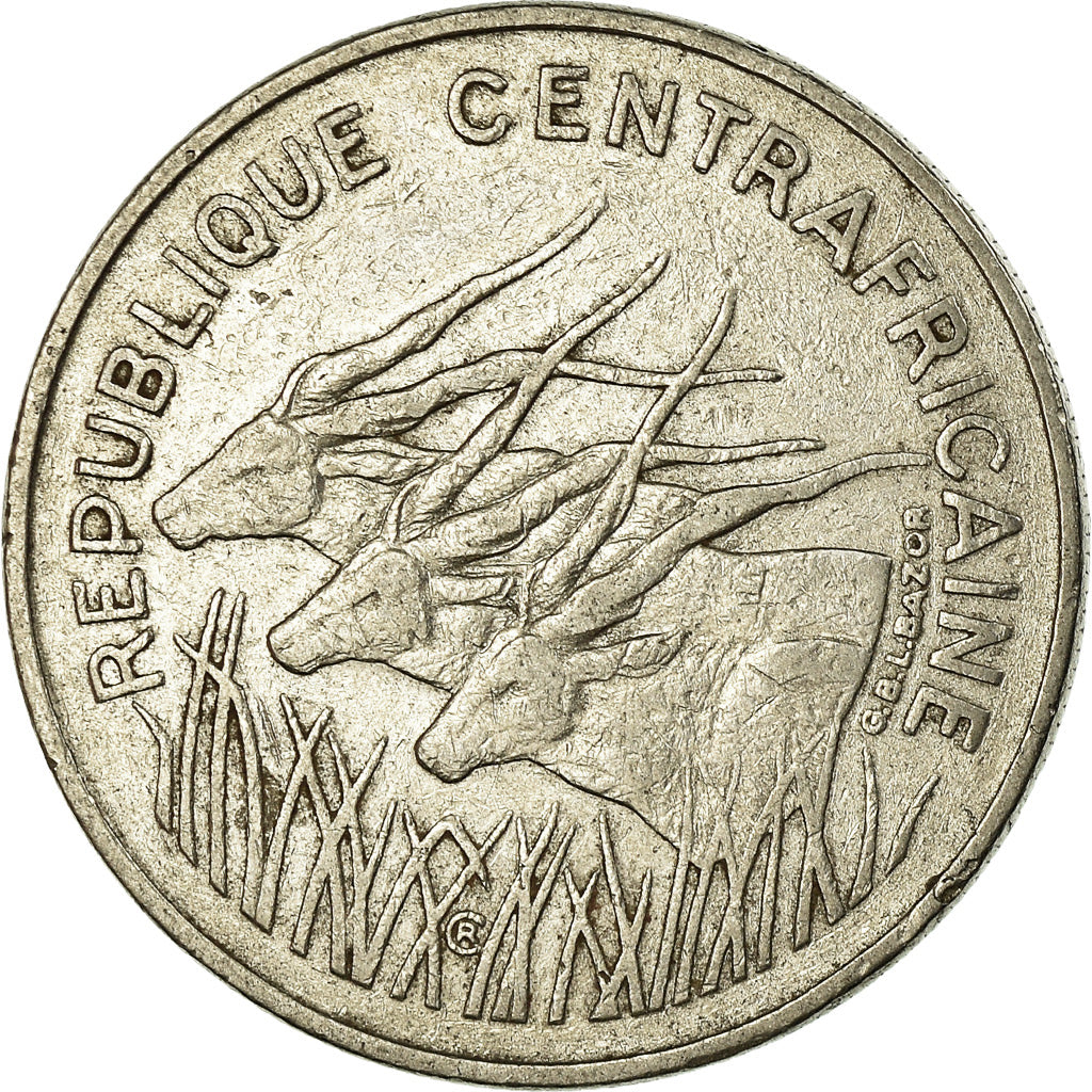 Monnaie, République Centrafricaine, 100 Francs, 1975, Paris, TTB, Nickel, KM:7