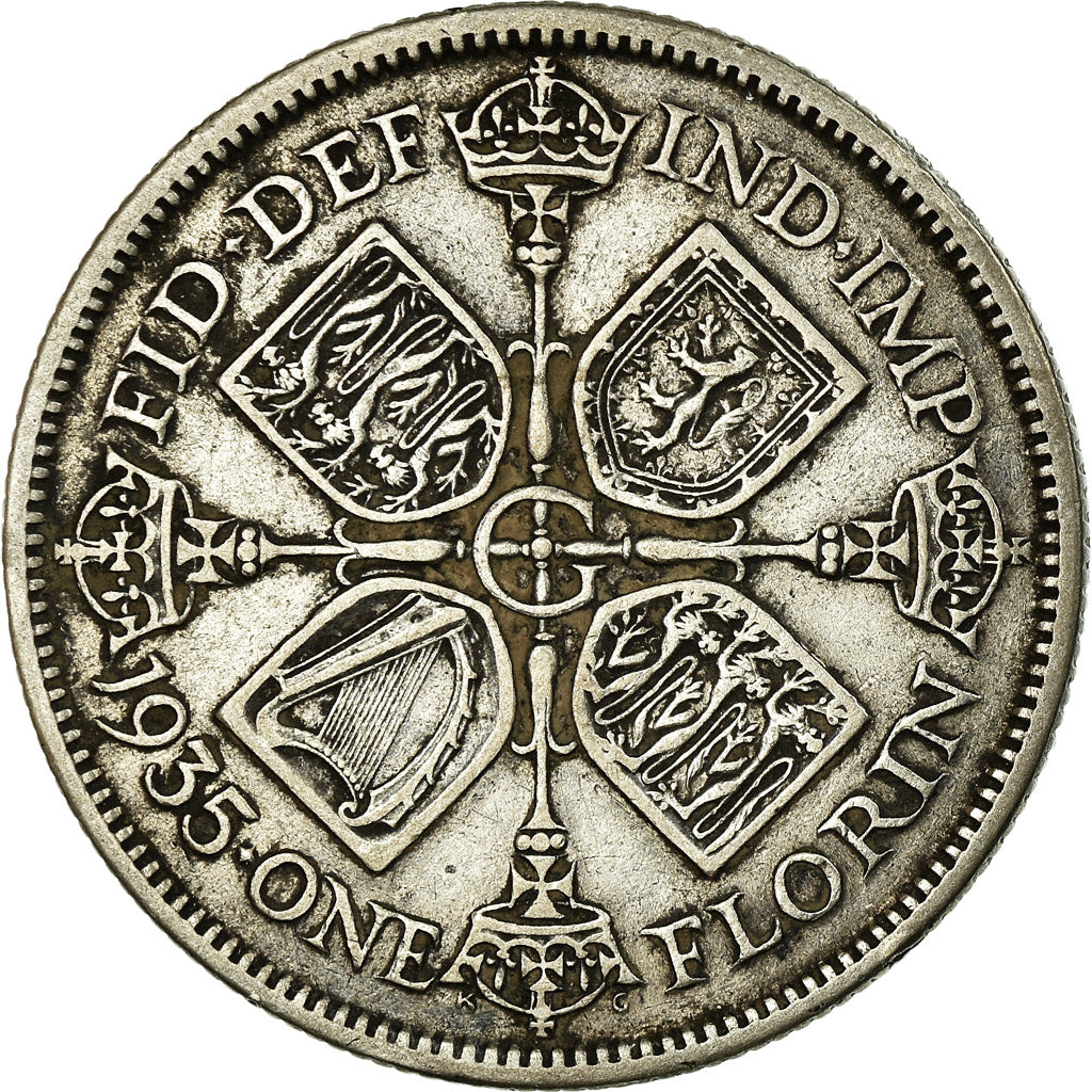 Coin, Great Britain, George V, Florin, Two Shillings, 1935, EF(40-45), Silver