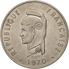 FRENCH AFARS & ISSAS, 100 Francs, 1970, Paris, AU(50-53), Copper-nickel, KM:19