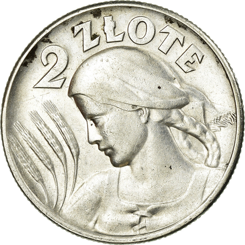Coin, Poland, 2 Zlote, 1925, Warsaw, EF(40-45), Silver, KM:16