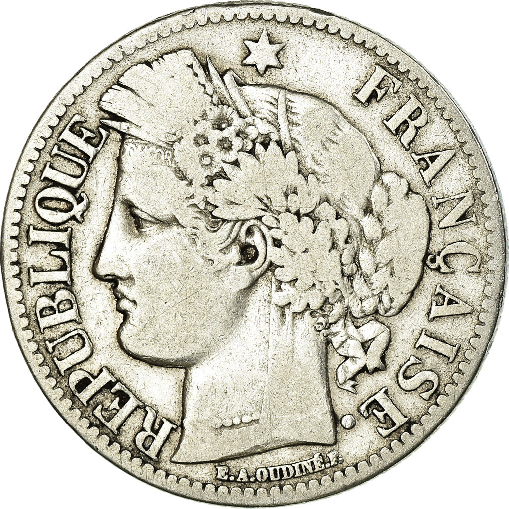 Coin, France, Napoleon III, Cérès, 2 Francs, 1870, Paris, VF(20-25), Silver