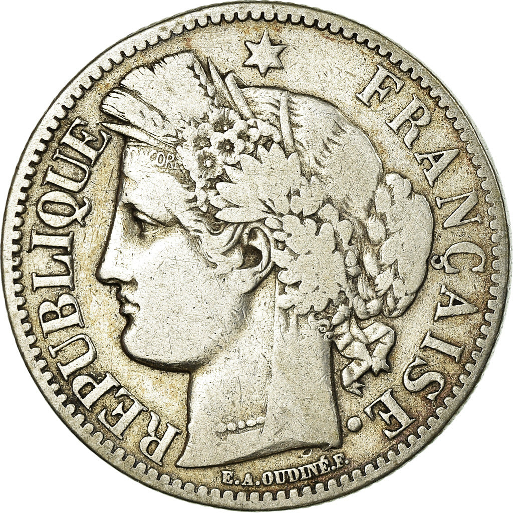 Monnaie, France, Napoleon III, Cérès, 2 Francs, 1870, Paris, TB, Argent