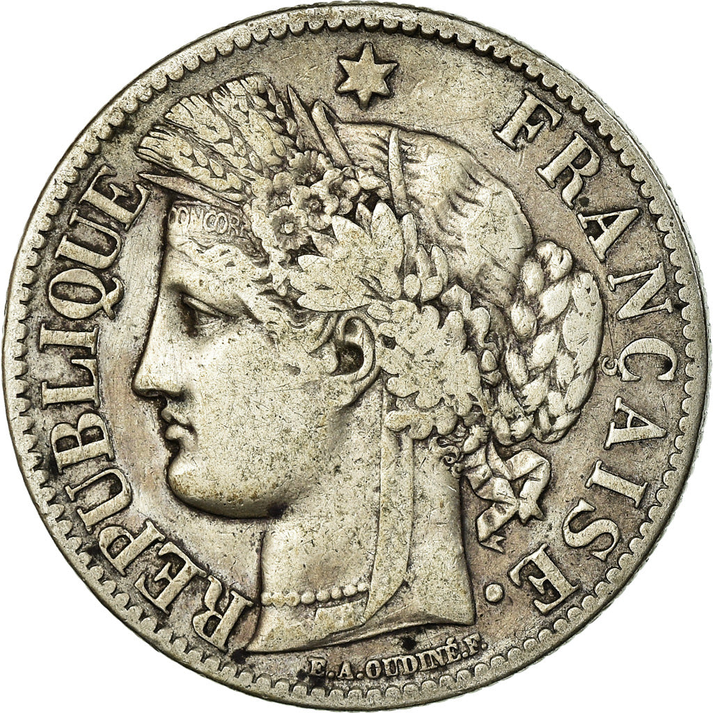 Coin, France, Cérès, 2 Francs, 1895, Paris, VF(20-25), Silver, KM:817.1