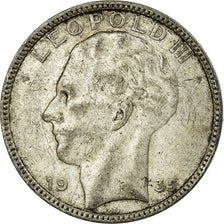 Coin, Belgium, 20 Francs, 20 Frank, 1935, VF(20-25), Silver, KM:105
