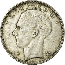 Coin, Belgium, 20 Francs, 20 Frank, 1935, VF(30-35), Silver, KM:105