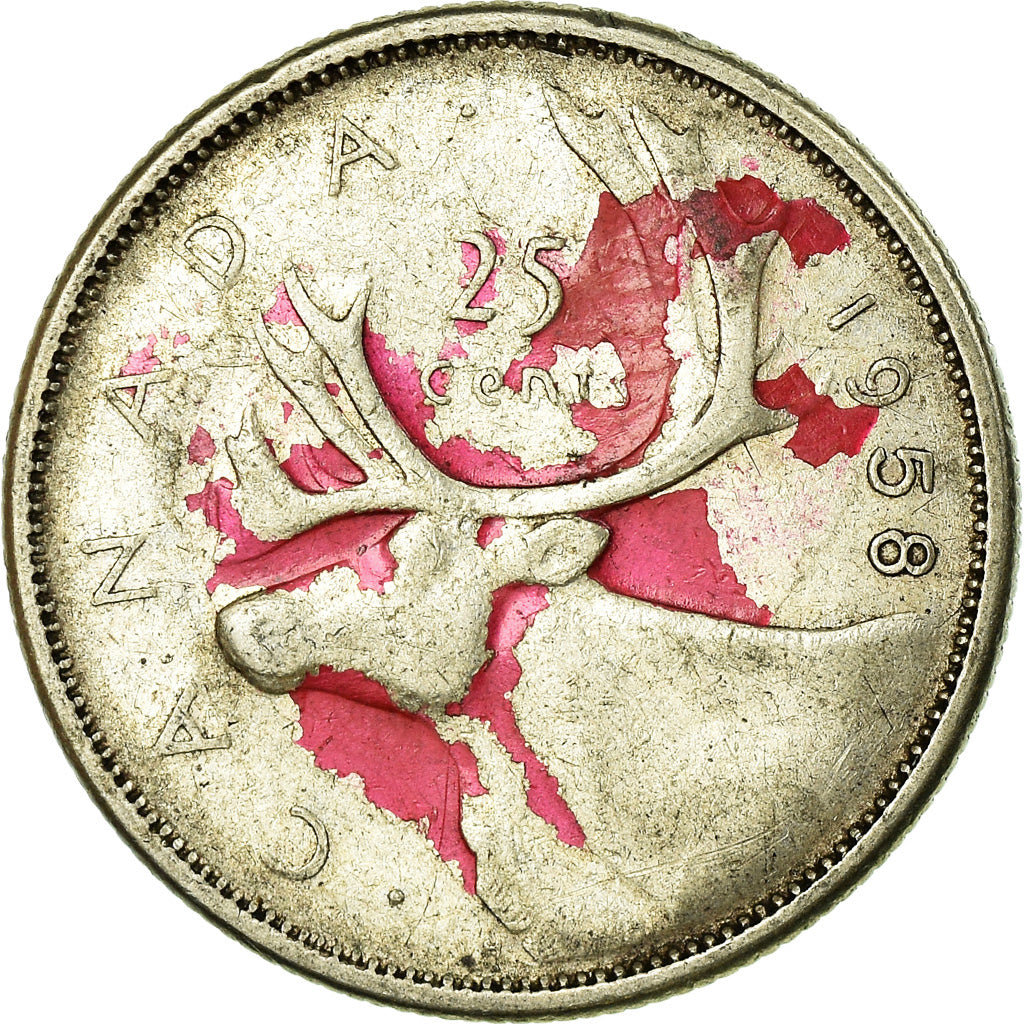 Monnaie, Canada, Elizabeth II, 25 Cents, 1958, Royal Canadian Mint, Ottawa, B