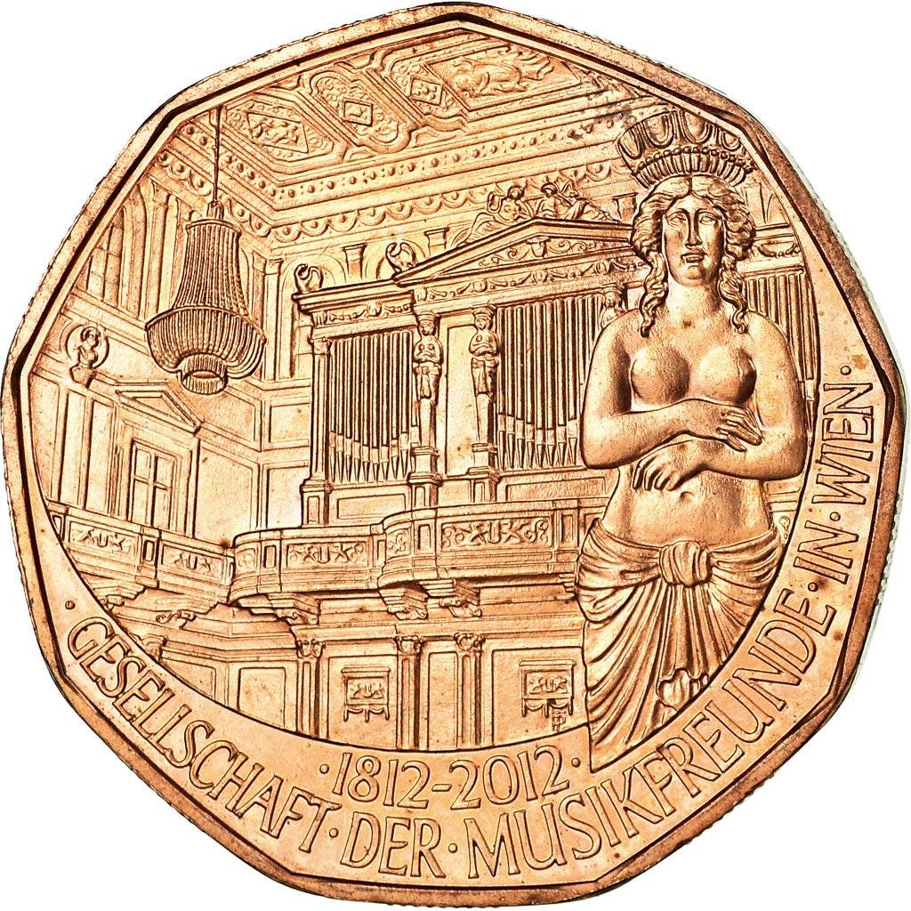 Austria, 5 Euro, 2012, SPL-, Rame, KM:3206