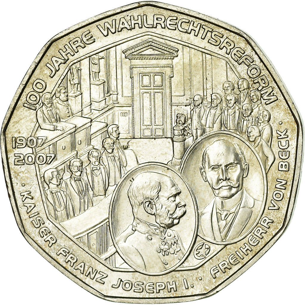 Austria, 5 Euro, 2007, SPL-, Argento, KM:3144