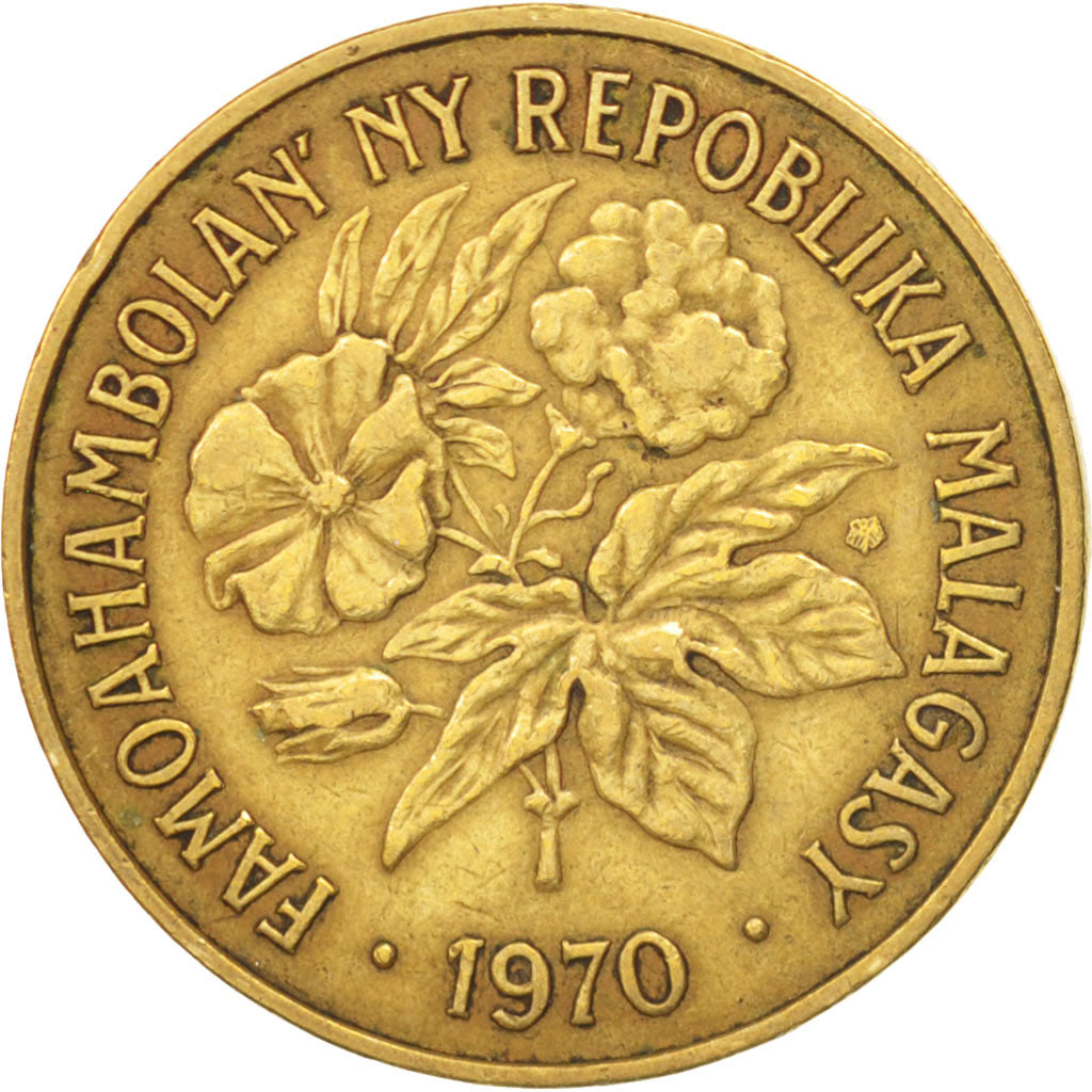 Monnaie, Madagascar, 20 Francs, 4 Ariary, 1970, Paris, TTB+, Aluminum-Bronze