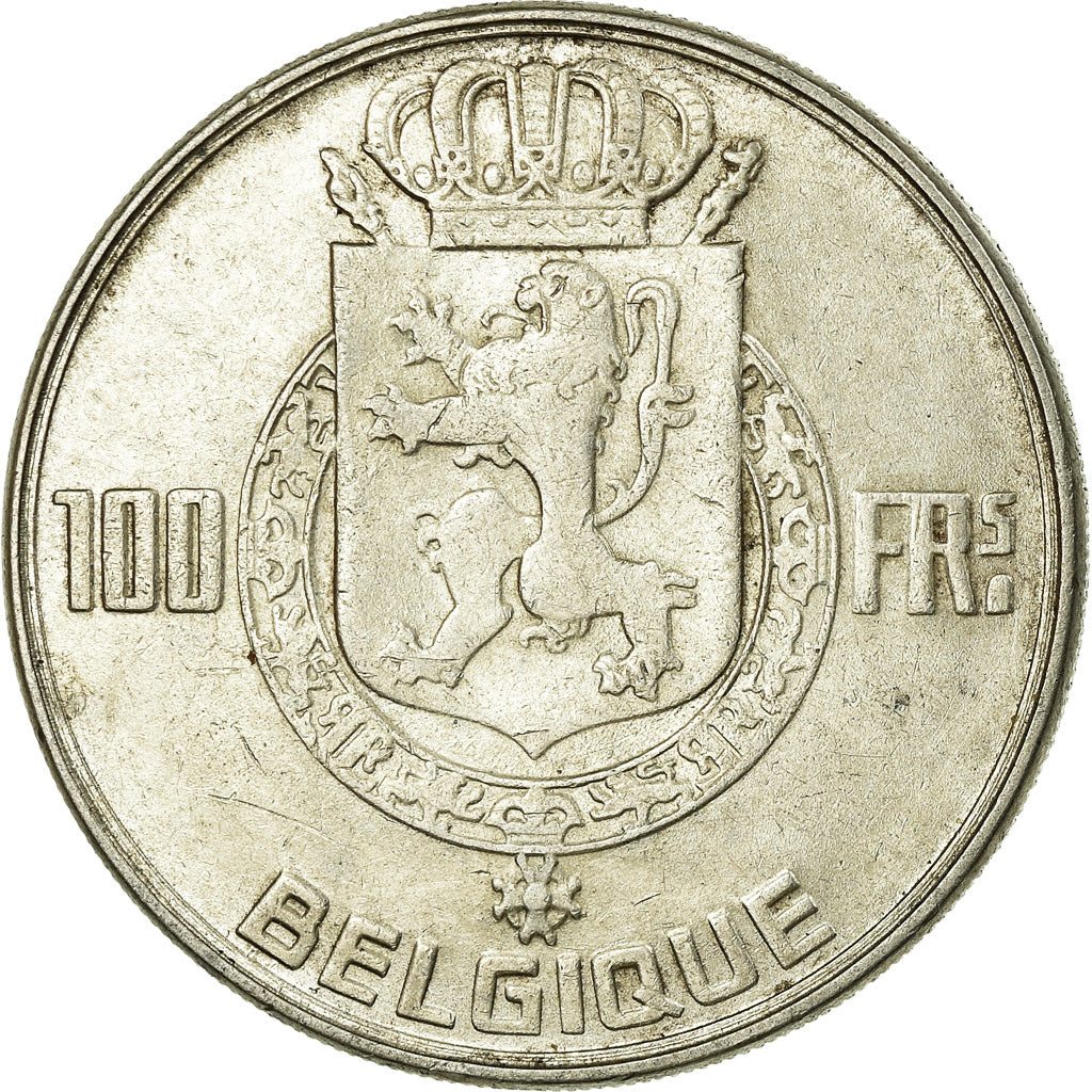Coin, Belgium, 100 Francs, 100 Frank, 1951, AU(55-58), Silver, KM:138.1