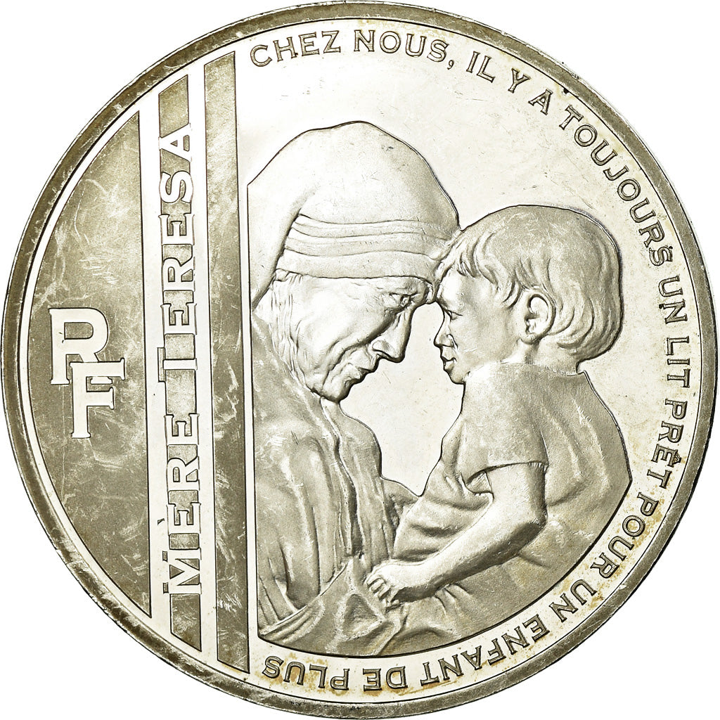 Frankreich, Jean Paul II et Mère Térèsa, 10 Euro, 2010, BE, VZ, Silber