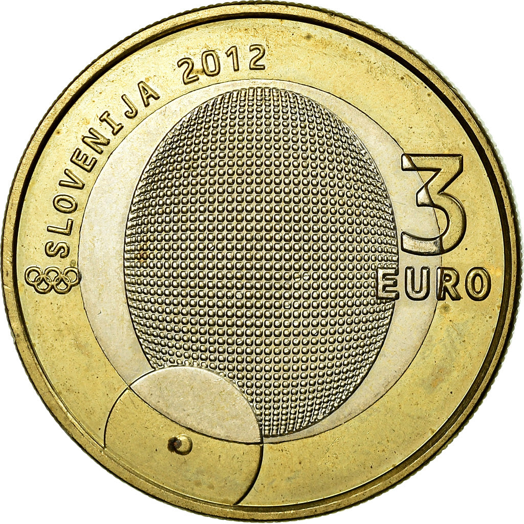 Slowenien, 3 Euro, 2012, SS, Bi-Metallic, KM:109