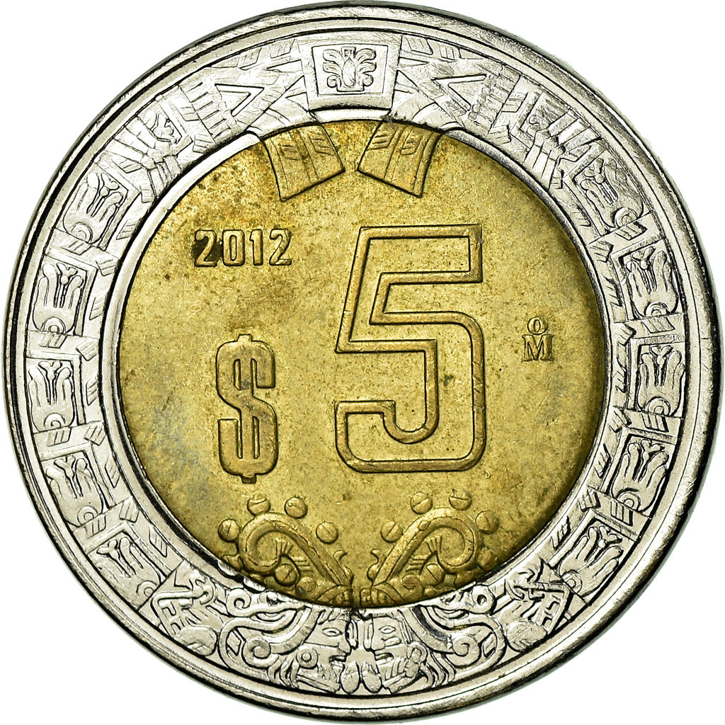 Monnaie, Mexique, 5 Pesos, 2012, Mexico City, TTB, Bi-Metallic, KM:605