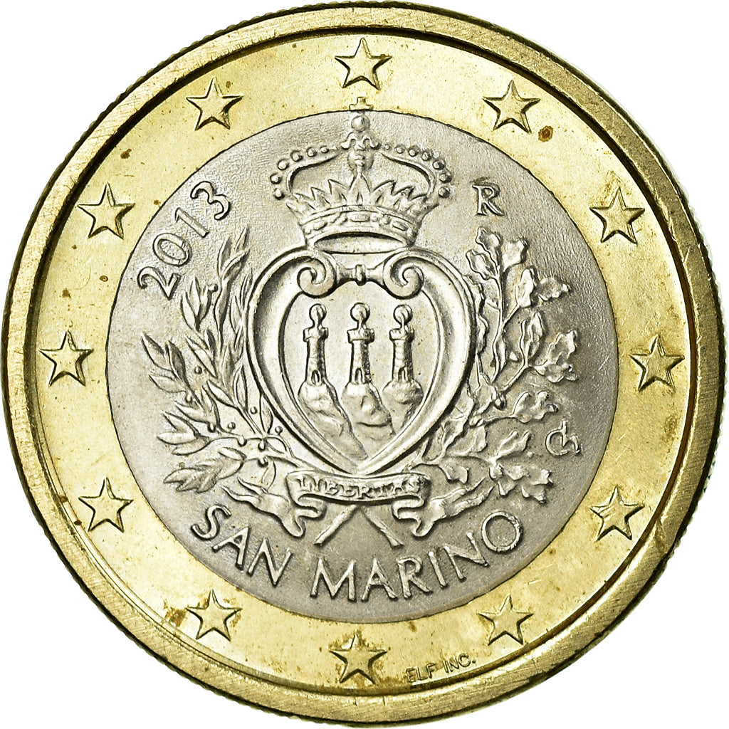 San Marino, Euro, 2013, BB, Bi-metallico, KM:485