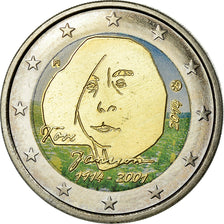 Finland, 2 Euro, Tove Jansson, 2014, Colorised, MS(60-62), Bi-Metallic, KM:194