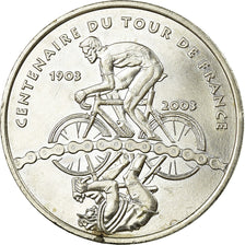 França, 1/4 Euro, Centenaire Du Tour De France, 2003, BU, AU(55-58), Prata