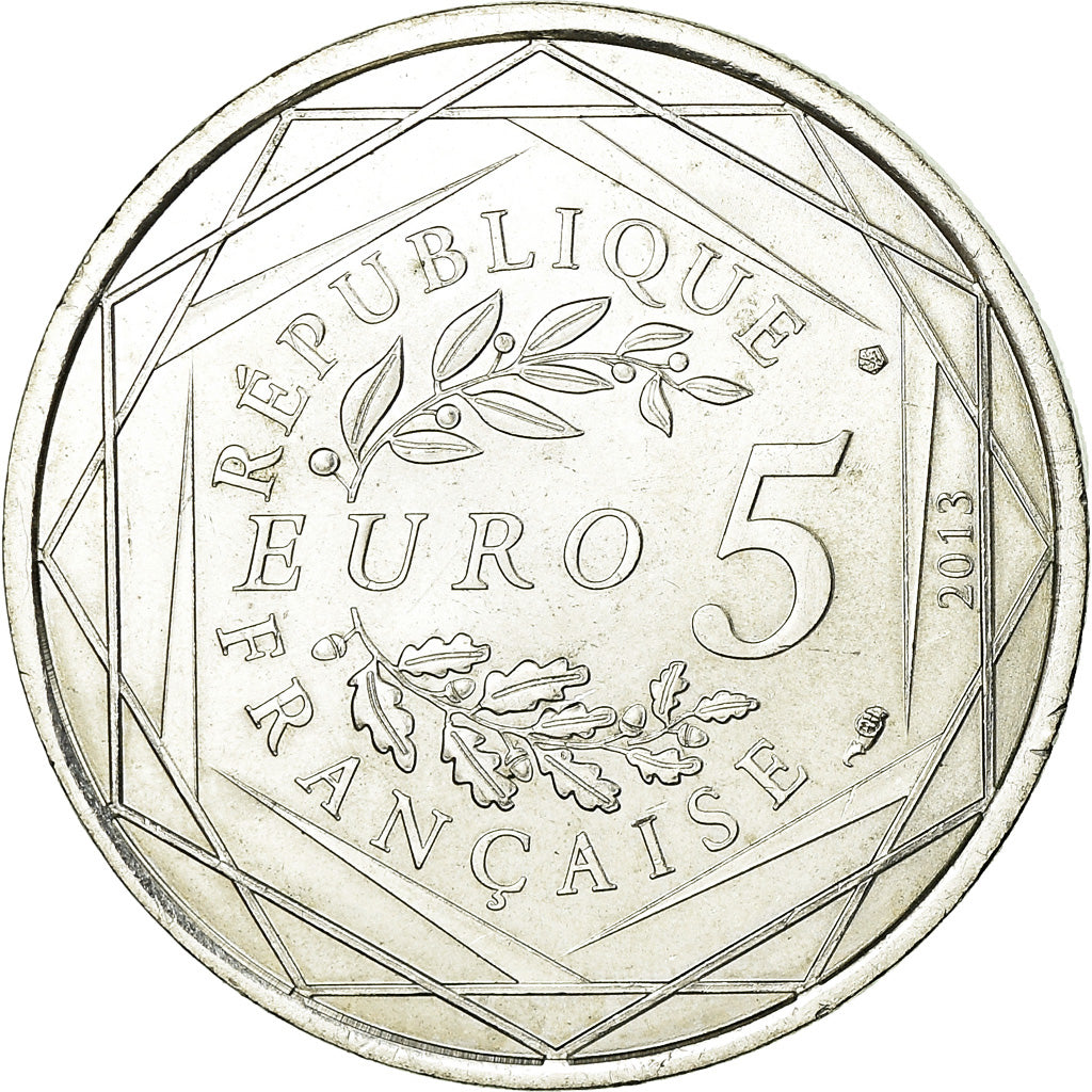 France, 5 Euros, Fraternité, 2013, AU(55-58), Silver, Gadoury:EU647, KM:New