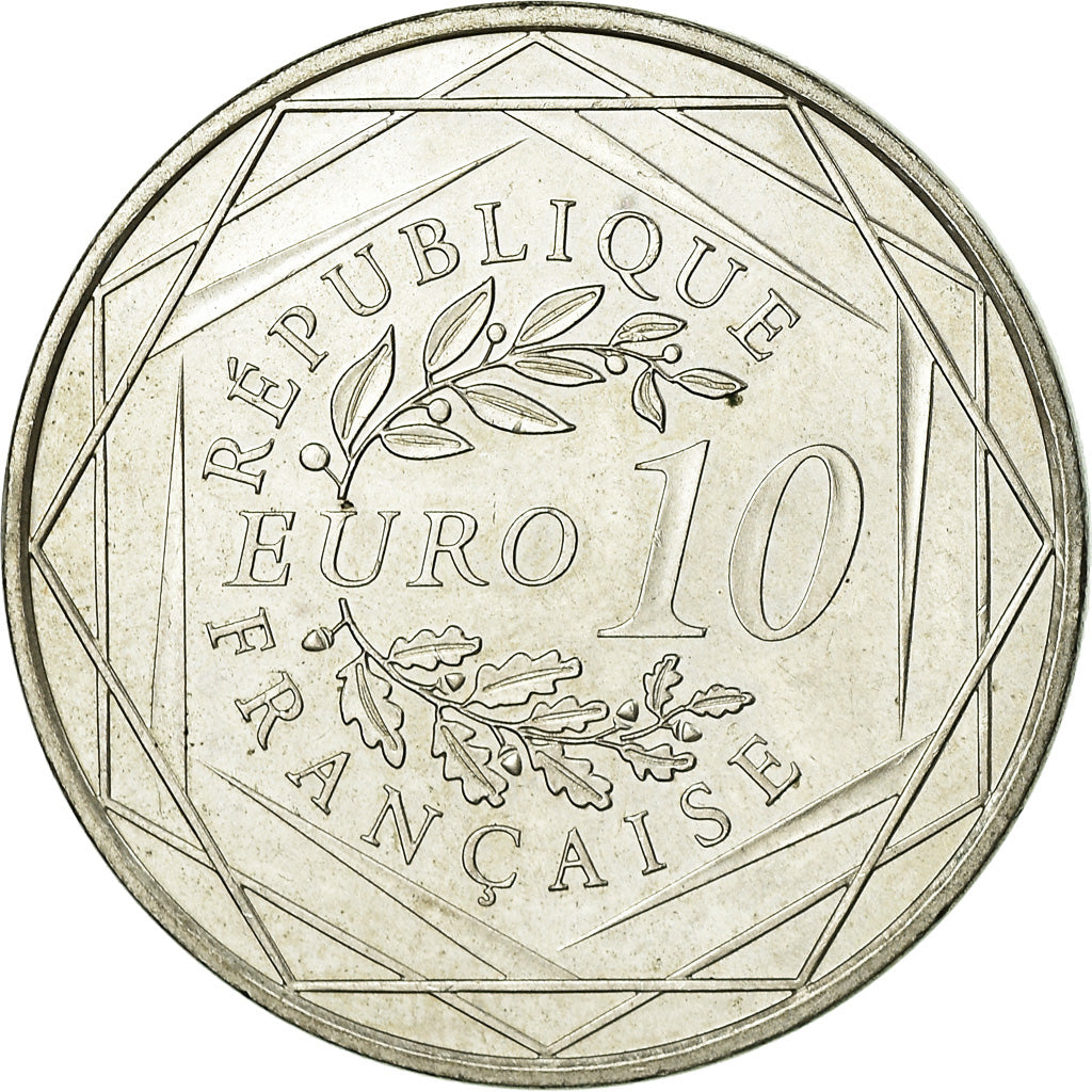 France, 10 Euro, 2012, AU(55-58), Silver, Gadoury:EU 516, KM:2073