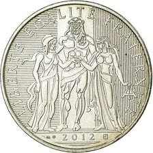 France, 10 Euro, Hercule, 2012, AU(55-58), Silver, Gadoury:EU 516, KM:2073